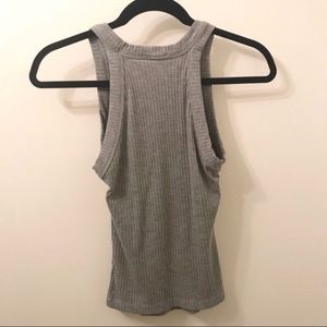 Zara Tops - Gray Zara High Neck Ribbed Tank Size Medium Zara Tops - Gray Zara High Neck Ribbed Tank Size Medium